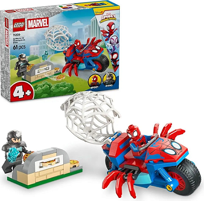 Lego Marvel Spidey sua Moto Contra Rhino 11206 - 61 Peças