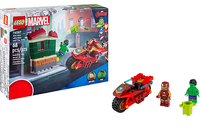 Marvel Hulk E Homem De Ferro Com Motocicleta Lego 76287