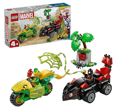 Lego Marvel 11198 Perseguição Spin e Electro 124 pçs