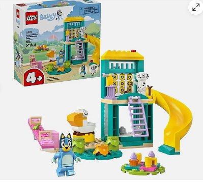 LEGO Bluey 104 peças PLAYGROUND DIVERTIDO COM BLUEY & CHLOE Conjunto de Construção