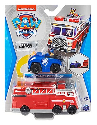 Carrinho True Metal Patrulha Canina 3044B Chase E Marshall Sunny Brinquedos