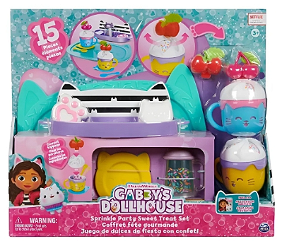 SUNNY, Gabby's Dollhouse, Playset de Chocolate Quente com Doces