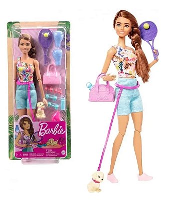 Barbie Articulada Bem Estar Dia De Spa Beach Tennis Hkt91