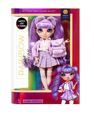 Boneca Articulada com Acessórios - Rainbow High - Violet Willow - Mga