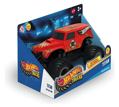 Caminhão Monstro Hot Wheels Com Luz E Som - Br2530 Outro Vermelho