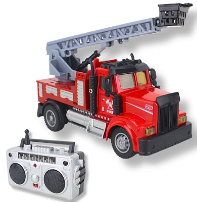 Caminhão de Controle Remoto Fire Truck Bombeiro Com Luz - YP Toys