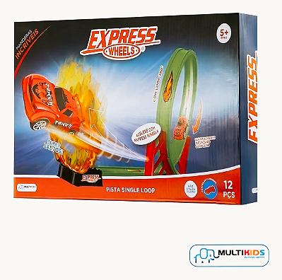 Pista de Corrida Single Loop Racer Express Wheels Multikids