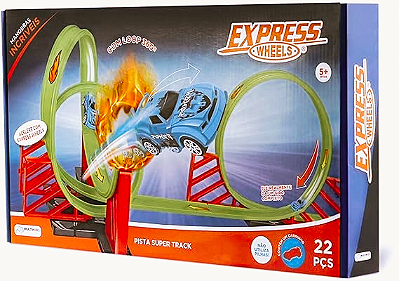 Pista de Corrida Super Track com Loop e Carrinho Express Wheels Multikids - BR1016