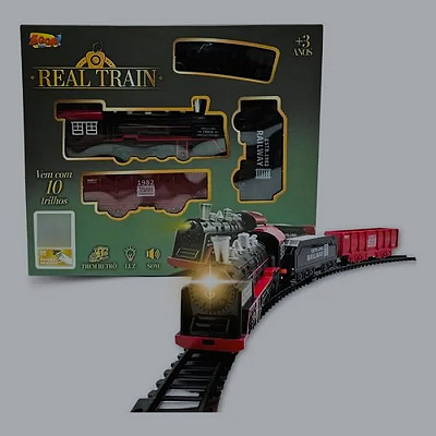Brinquedo Trem Retro Luz E Som Locomotiva Zoop Toys