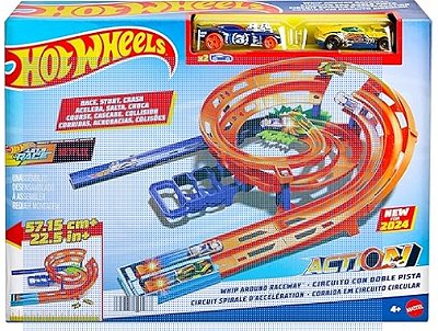 Pista Hot Wheels com Carrinhos - Corrida em Circuito Circular - Action - Mattel