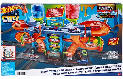 Hot Wheels CITY LAVA-RÁPIDO Mega Torre Color Shifters - Mattel