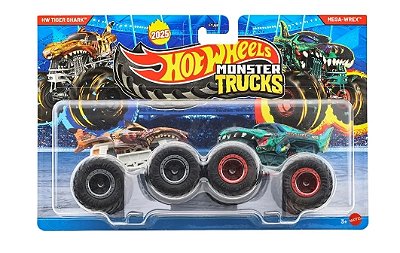 Pack 2 Monster Trucks Hot wheels - Tiger Shark Vs Mega Wrex
