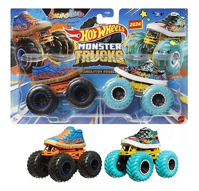 Hot Wheels Monster Truck Pack Com 2 Carrinhos - Sneakerhead