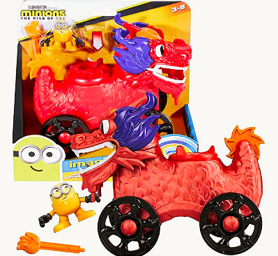 Minions Mini Boneco + Veículo Dragão Imaginext Mattel Gmp37