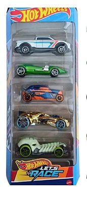 Kit 5 Carrinhos Hot Whells Lets Race