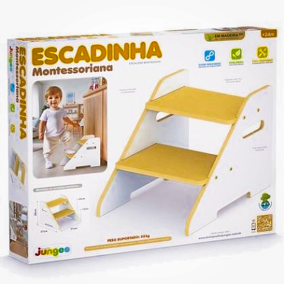 Escada Infantil Montessori Escadinha Resistente Bebe +24m - Junges