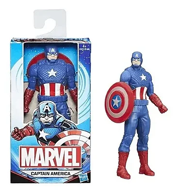 Boneco Capitão America 15cm - Basic Series - Hasbro - Marvel