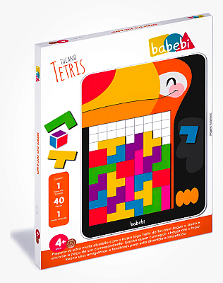 Jogo De Encaixe Pedagógico Tetris Do Tucano 40 Peças Babebi