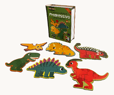 Quebra-cabeça Progressivo - Dinossauros - Bate Bumbo