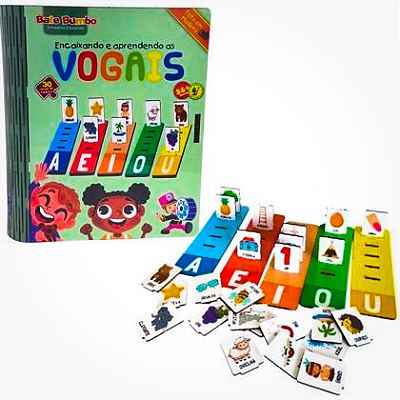 Brinquedo Educativo Encaixando e Aprendendo as Vogais - Bate Bumbo Brinquedos Educativos