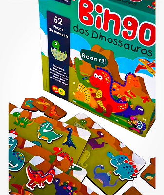 Bingo Dos Dinossauros Brinquedo Educativo Bate Bumbo