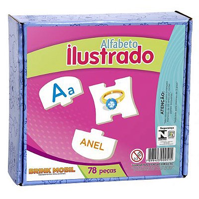 Alfabeto Ilustrado Mdf 78 Peças