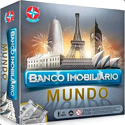 Jogo Tabuleiro Banco Imobiliário Mundo - Estrela