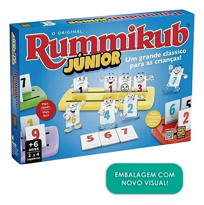 Jogo De Estratégia Rummikub Junior Original Grow 03513