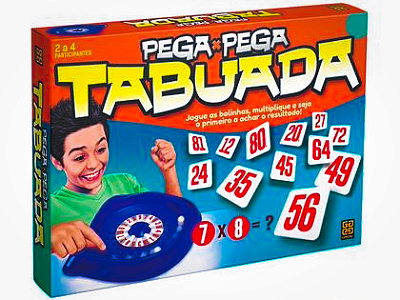 Jogo de Tabuleiro Pega Pega Tabuada Grow