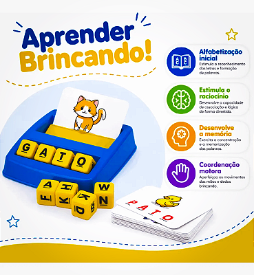 Jogo Das Letras Paki Toys Educativo Alfabetizacao Infantil