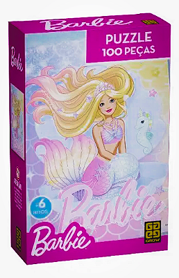 Puzzle 100 Peças Barbie Brilhante - Grow