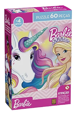 Quebra-cabeça 60 Peças Puzzle Infantil Barbie - Grow