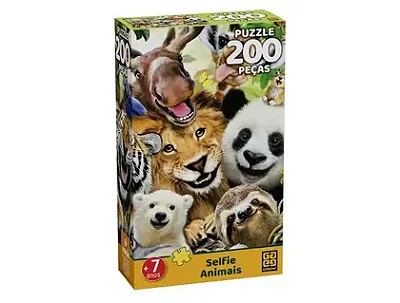 Quebra-cabeça 200 Peças Selfie Animais Puzzle - Grow