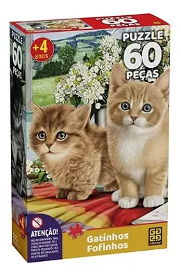 Quebra Cabeça Gatinhos Fofinhos 60 Peças - Grow