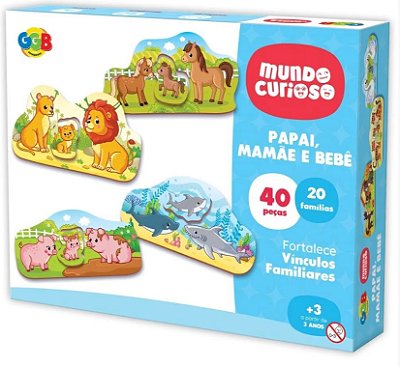 Brinquedo Pedagógico Papai, Mamãe e Bebê 40 Peças