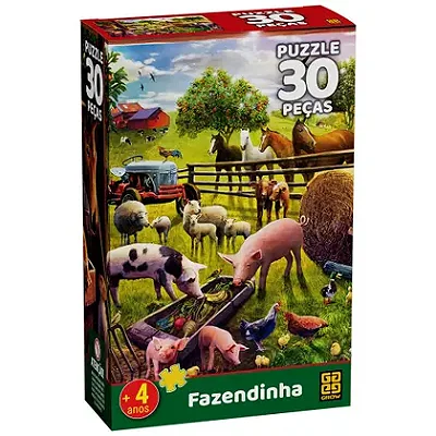 Quebra-cabeça 30 peças Fazendinha - Grow