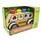 Brinquedo Educativo Bondinho Ônibus P/ Encaixe - Newart