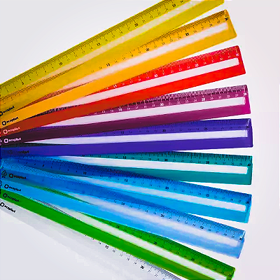 Régua Guia de leitura 30CM Cores Sortidas Valor unitário