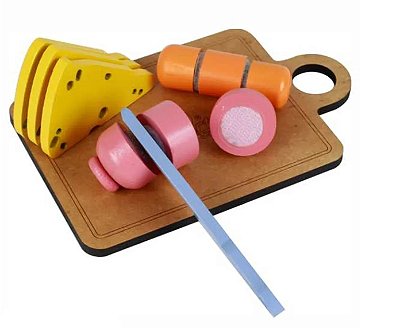 Brincando de Comidinhas - Kit Frios para Corte - Madeira - 393 - New Art