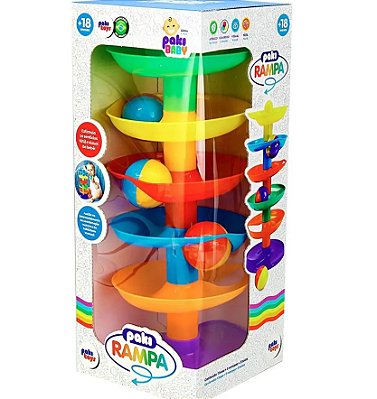 Brinquedo Educativo Paki Rampa Com 3 Bolinhas - Paki Toys