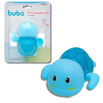 Brinquedo Infantil De Banho P/ Bebês Tartaruga Azul 17101 - Buba