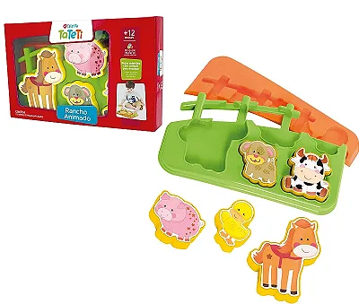 Brinquedo rancho animado quebra cabeça educativo - Ta Te Ti