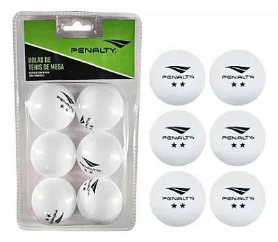 Kit 6 Bolas Tênis De Mesa Ping Pong Penalty