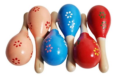 Maraca em madeira (valor unitário)