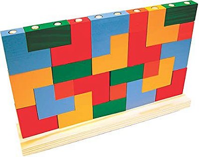 Brinquedo Educativo Encaixe Tetris em Madeira