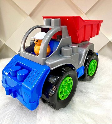 Brinquedo Calesita Tateti Blocks Truck Cinza
