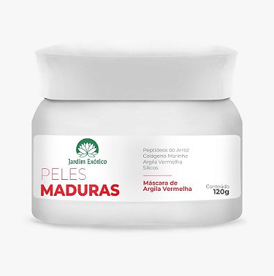 Máscara Facial de Argila Vermelha 120gr - Peles Maduras