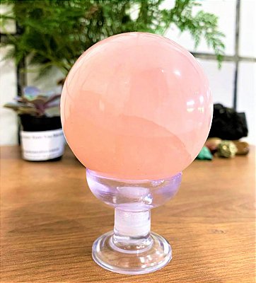 Bola de Cristal Quartzo Rosa - Pedra do Amor - Unidade