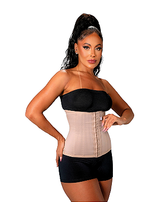 CINTA MODELADORA LONGA COM 8 BARBATANAS - CHOCOLATE