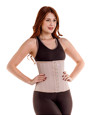 CINTA MODELADORA LONGA COM 12 BARBATANAS - NUDE